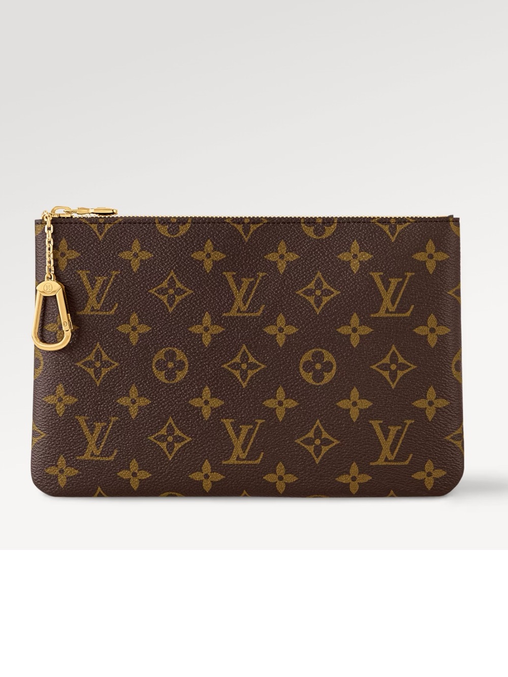 Louis Vuitton Monogram Canvas Pouch in Brown and Gold